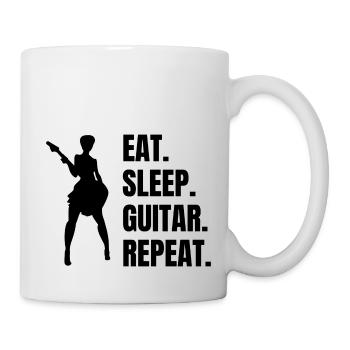 Gitarrist Musik Gitarristin Band Gitarre Musiker - Tasse - Weiß - Rechts