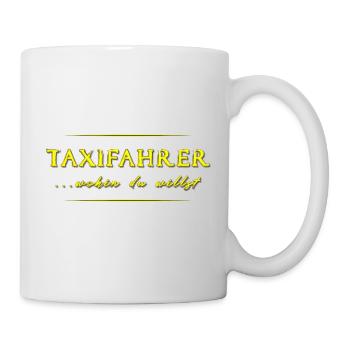 Taxifahrer Taxi Taxifahrerin - Tasse - Weiß - Rechts