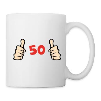 Cadeau de vœux d’anniversaire de 50 ans - Mug blanc - blanc - Droite
