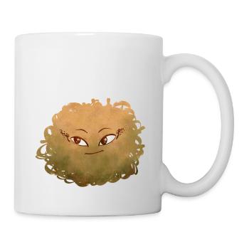 Petit Monstre pelote n°7 – jaune - Mug blanc - blanc - Droite