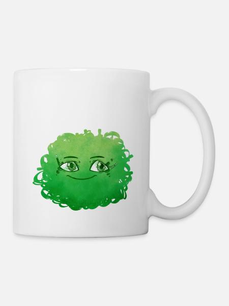 Little Pelota Monster n°5 – grün - Tasse - Weiß