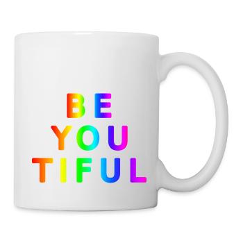 Beau mot beauté cool drôle motif de jeu de mots - Mug blanc - blanc - Droite