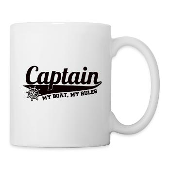 Je suis le capitaine et c’est mon bateau! - Mug blanc - blanc - Droite