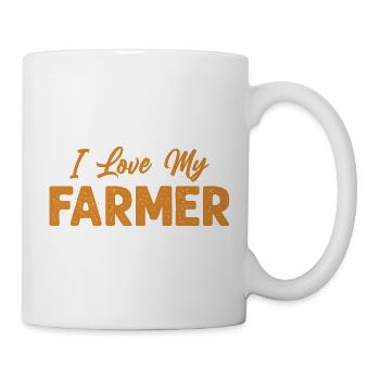 Ich liebe meine Farmer Funny Farming - Tasse - Weiß - Rechts