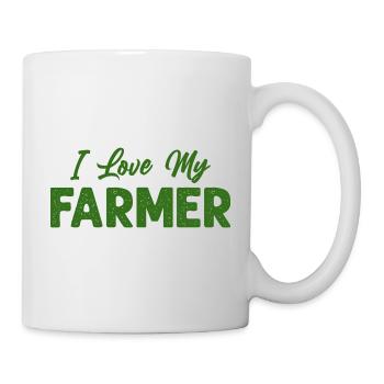 Ich liebe meine Farmer Funny Farming - Tasse - Weiß - Rechts