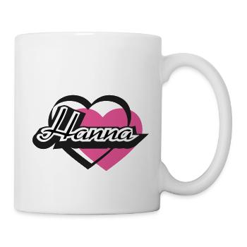 Name Hanna Herz - Tasse - Weiß - Rechts