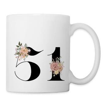 51st anniversary flowers (Gift of 51 years) - Mug - white - Right