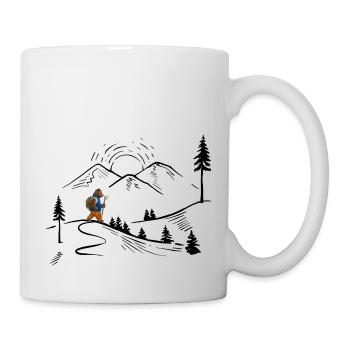 mountain hiking servus alpine summit cross - Mug - white - Right