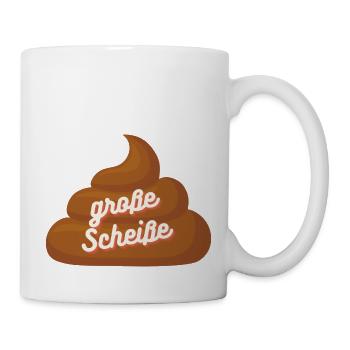 große Scheiße - Tasse - Weiß - Rechts