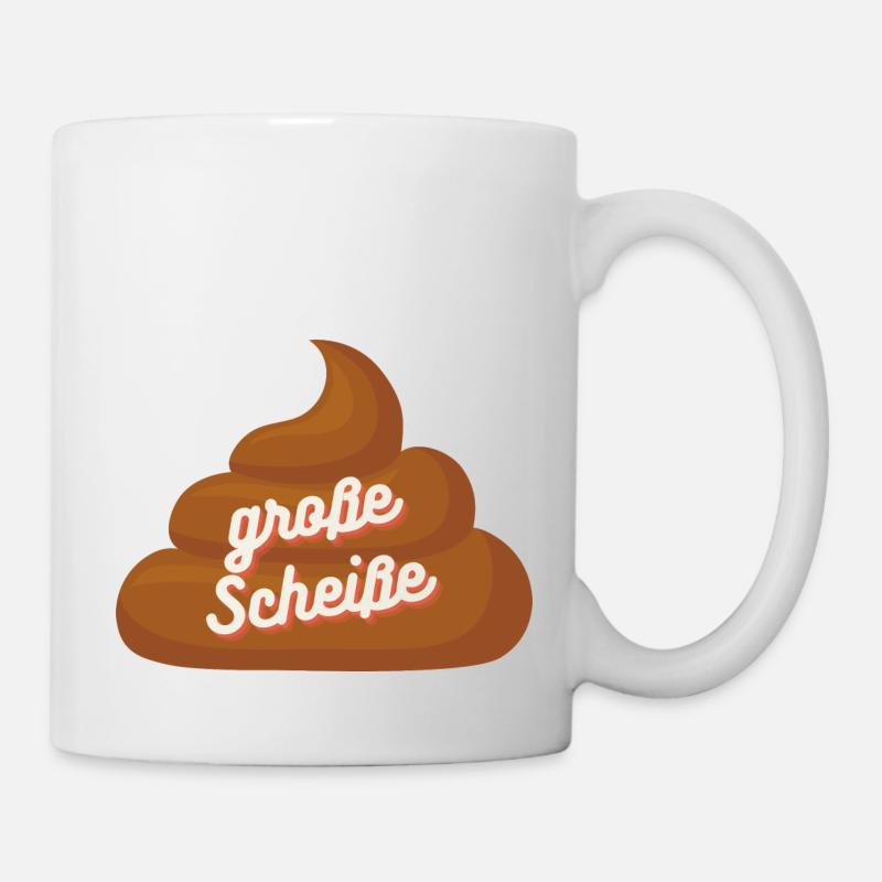 große Scheiße - Tasse - Weiß