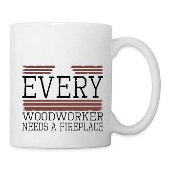job funny craftsmen design forest work - Mug - white - Right