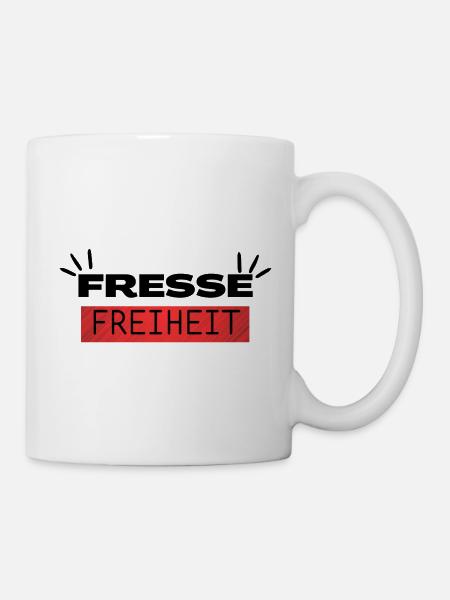 Fresse Freiheit - Tasse - Weiß