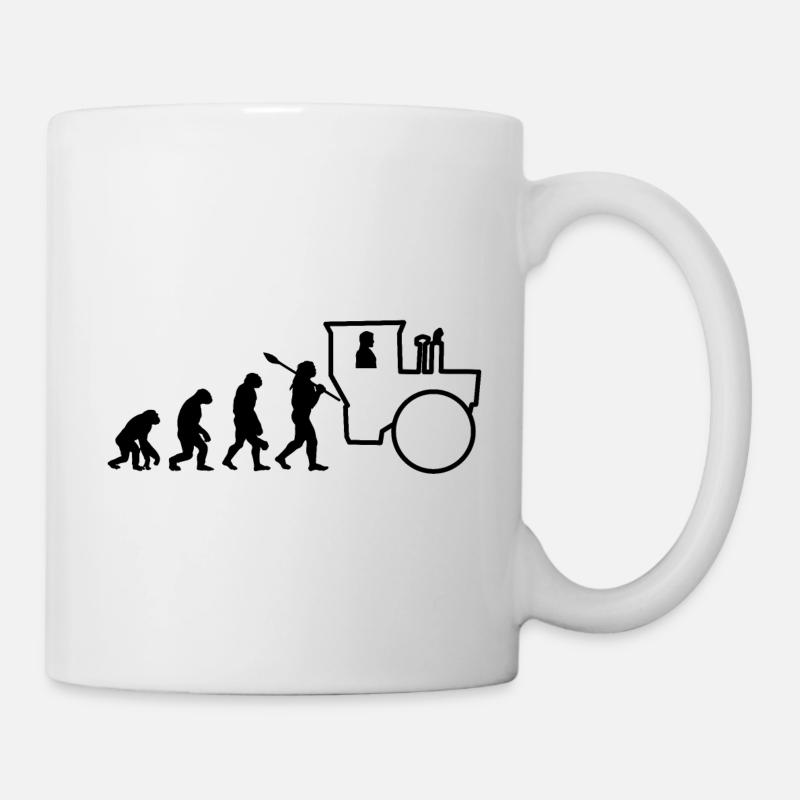 Unimog - Evolution - Oldtimer - Offroad - MB Trac - Tasse - Weiß