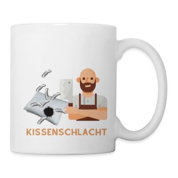 KissenSchlacht - Tasse - Weiß - Rechts