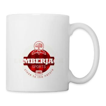 bûcheron sport motif de chemise de bûcheron - Mug blanc - blanc - Droite