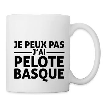 je peux pas j'ai Pelote basque - Mug blanc - blanc - Droite