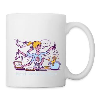 Maman qui travaille dur - Jack of all trades Mama - Mug blanc - blanc - Droite