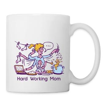 Maman qui travaille dur - Jack of all trades Mama - Mug blanc - blanc - Droite