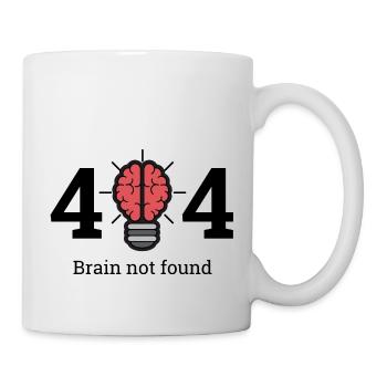 404 - brain not found - Mug - white - Right