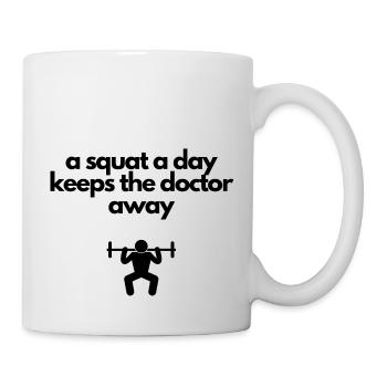 Gym Gym Squat Saying - Mug - white - Right