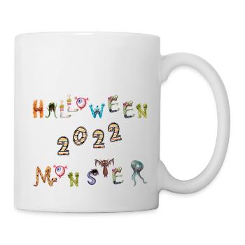 Halloween monsters 2022 alphabet monstres effrayés - Mug blanc - blanc - Droite