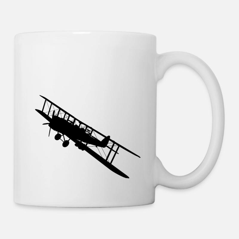 Biplane aircraft from 1915 - Mug - white