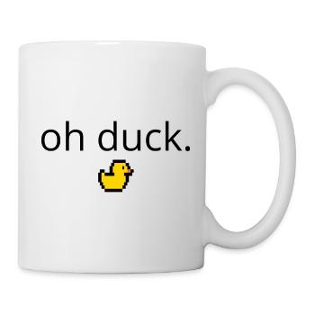 Tee-shirt marrant « Oh duck » - Mug blanc - blanc - Droite