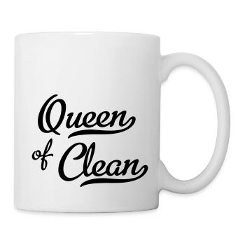 Queen of Clean - Tasse - Weiß - Rechts