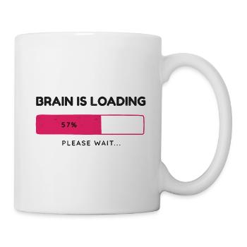 Gehirn lädt, bitte warten - Tasse - Weiß - Rechts
