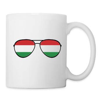 Hungary Hungary Flag Sunglasses Hungarian - Mug - white - Right