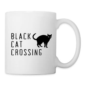 Halloween Black Cat Crossing - Mug - white - Right