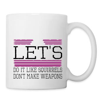 hippie funny sayings disarmament dove of peace - Mug - white - Right