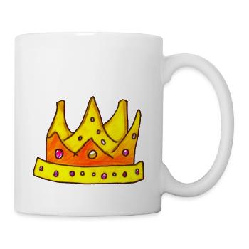 Krone König Königin Kaiser Majestät Kinder Design - Tasse - Weiß - Rechts