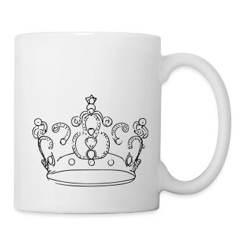 Krone König Königin Kaiser Majestät Vektor 12 - Tasse - Weiß - Rechts