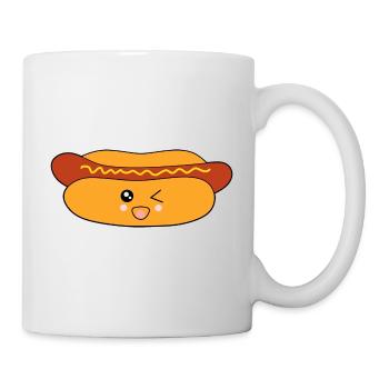 Hot dog Wurst - Tasse - Weiß - Rechts