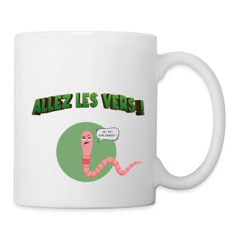 Allez les vers ! - Mug blanc - blanc - Droite