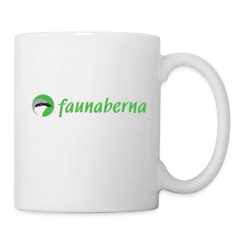 faunaberna Logo und Schriftzug - Tasse - Weiß - Rechts