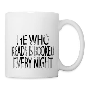 book dragon books and wine books lover - Tasse - Weiß - Rechts