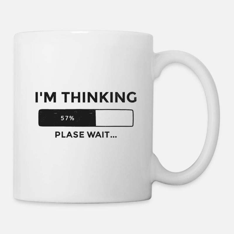 Ich denke nach, bitte warten, Fortschrittsanzeige - Tasse - Weiß