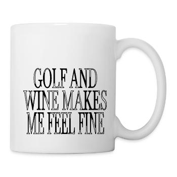 love putter saying boysgolf golfbag golfkids - Tasse - Weiß - Rechts