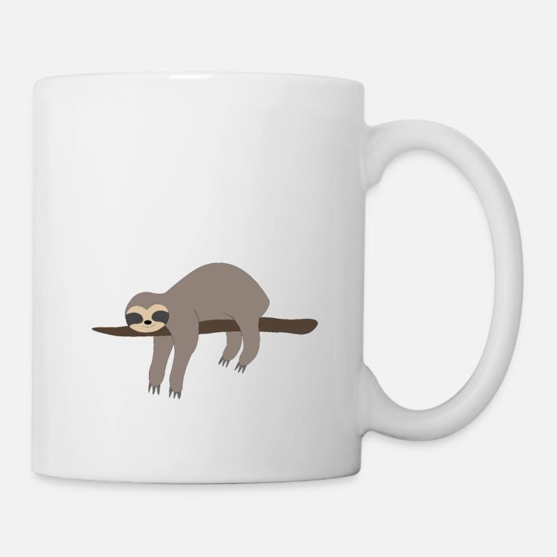 Faultier Spruch lustig - Tasse - Weiß