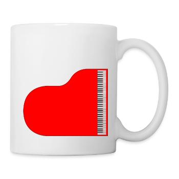 Red Grand Piano - Mug - white - Right