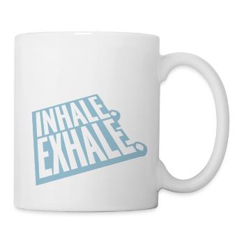 inhale exhale yoga Zitat - Tasse - Weiß - Rechts