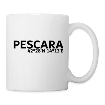 Coordonnées de Pescara - Mug blanc - blanc - Droite