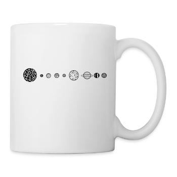 Kleines Sonnensystem - Tasse - Weiß - Rechts