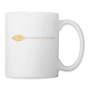 pizza thinks about me - Mug - white - Right
