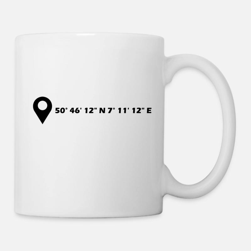 Coordonnées de Sankt Augustin - Mug blanc - blanc