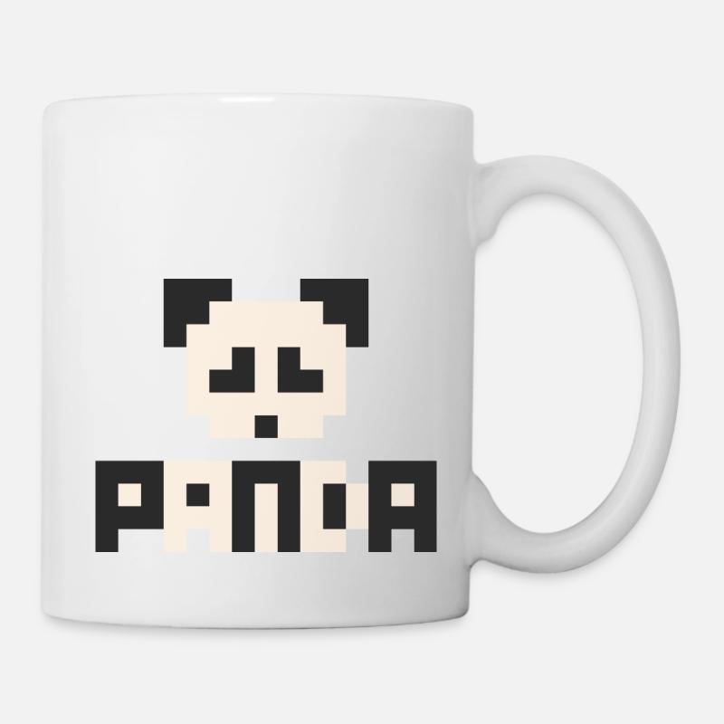 8bit panda - Tasse - Weiß