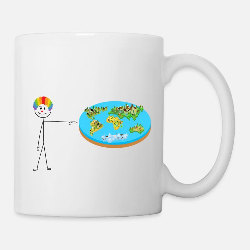 Flacherde / Flatearth - Tasse - Weiß