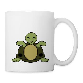 Süße Schildkröte Geschenkidee Baby und Kinder - Tasse - Weiß - Rechts